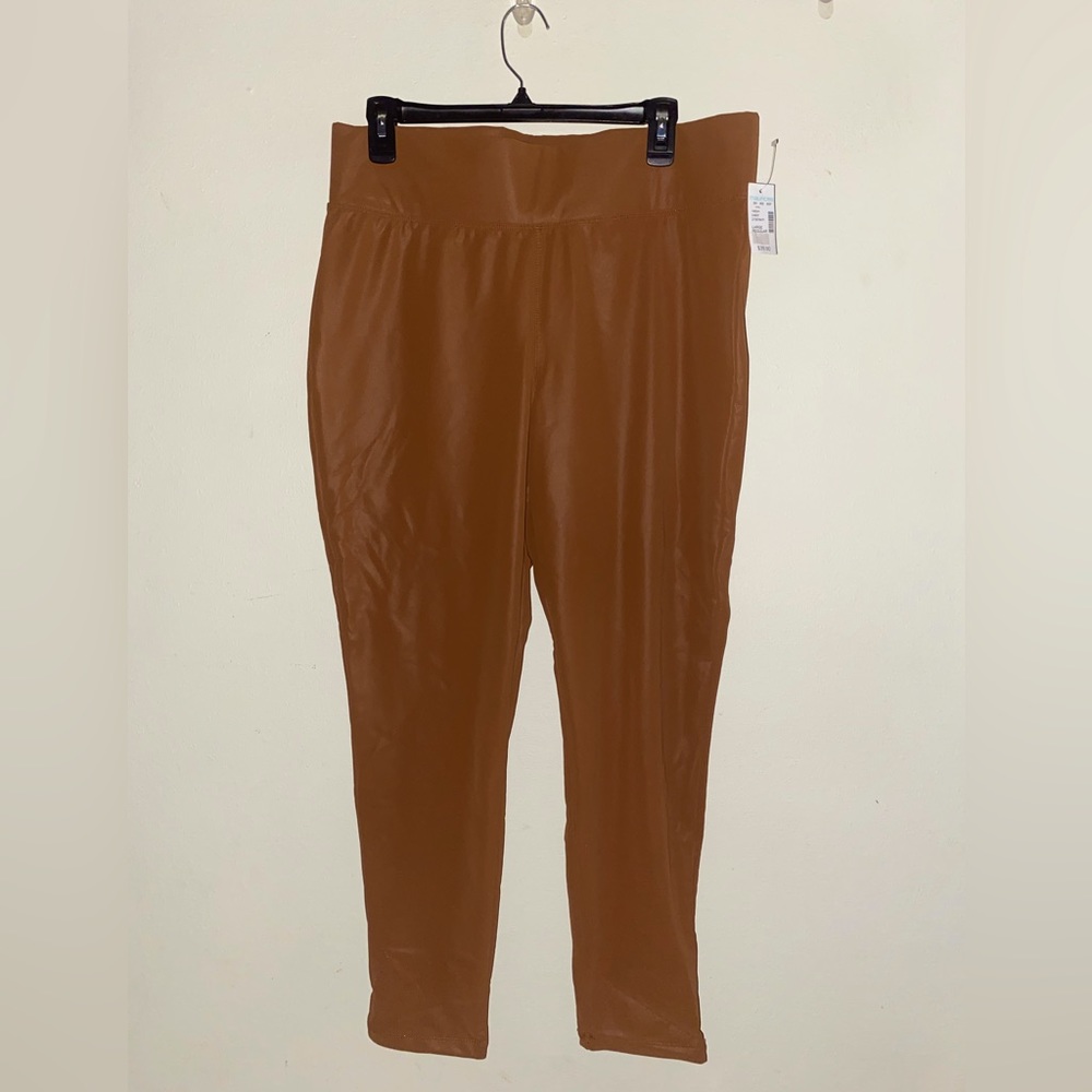 Maurice’s brown faux leather leggings